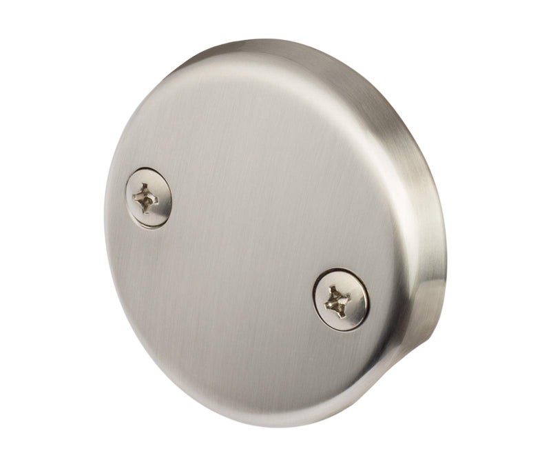Artiwell Lift & Turn Tub Trim Set with Two-Hole Overflow Faceplate, All Brass Bathtub Conversion Kit Assembly with 2-Hole Overflow Face Plate and Universal Fine/Coarse Thread (Brushed Nickel) - Image 4